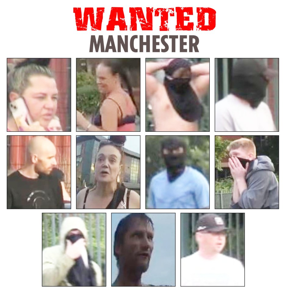 Police in Manchester have released images of those sought in relation to disorder in Newton Heath