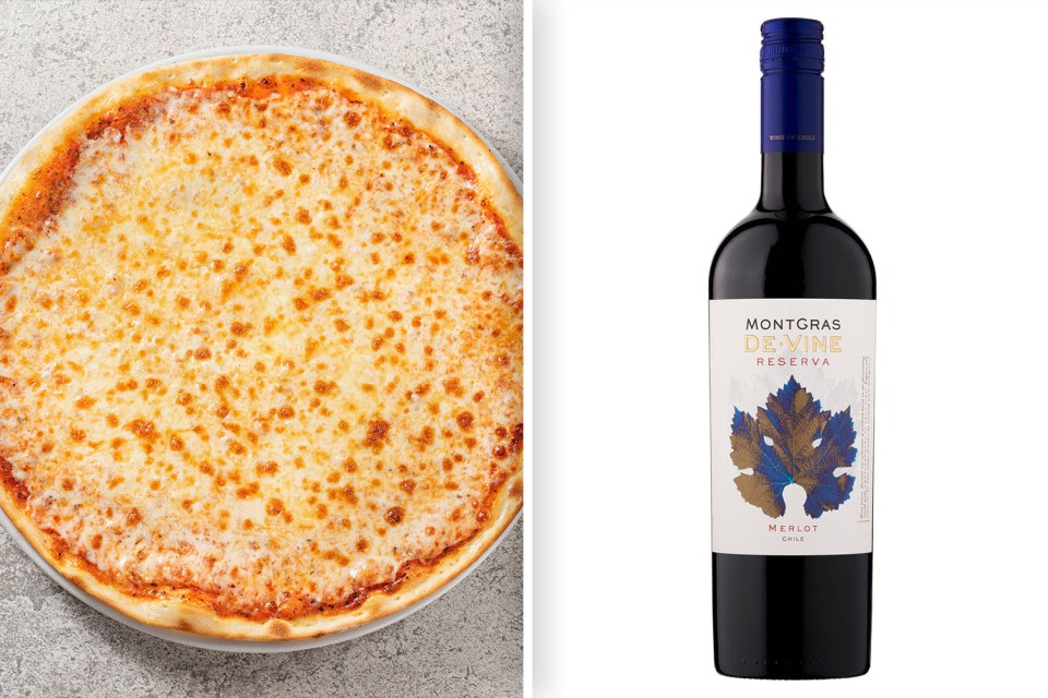 A juicy Chilean Merlot like this bargain will be perfect for your pizza