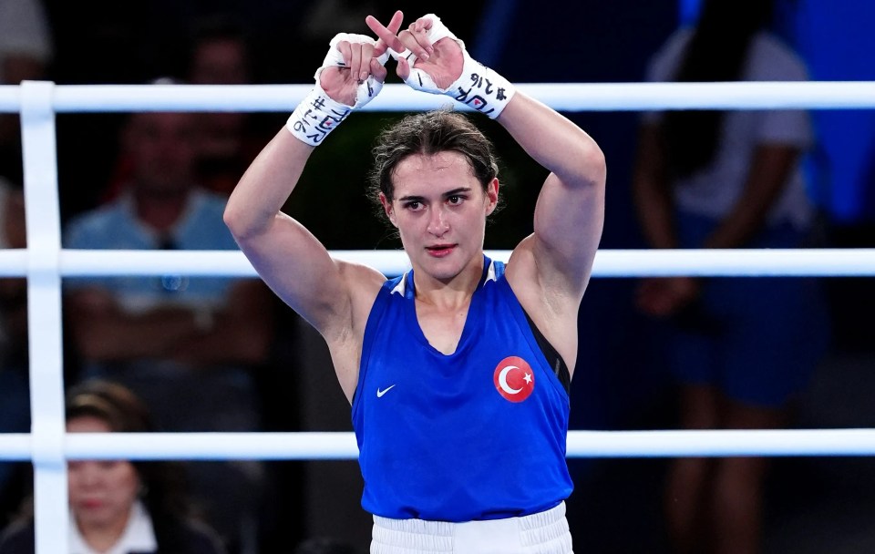 Yildiz made a double X gesture after her defeat to Lin