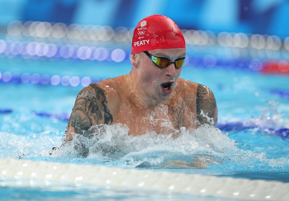 Adam Peaty returned to the pool this morning