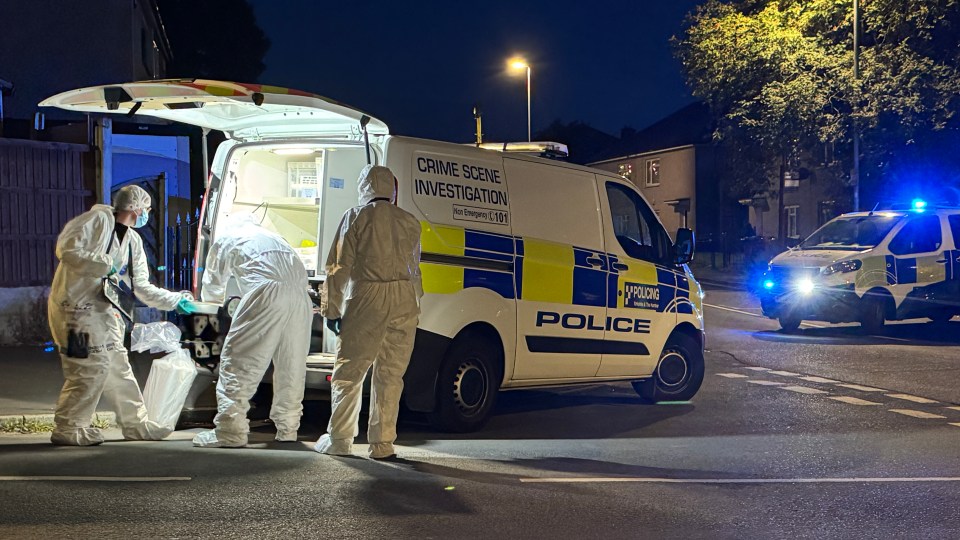 Forensic officers have combed the streets for evidence