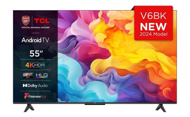 a 55 inch tcl android tv with 4k hdr and dolby audio