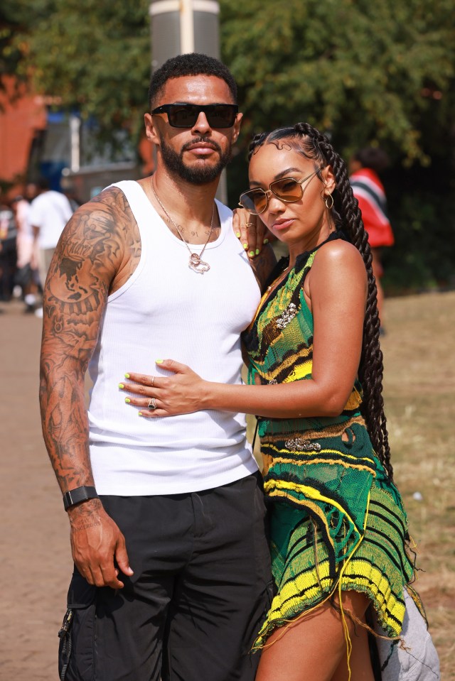 Andre Gray and Leigh-Anne Pinnock at Notting Hill Carnival