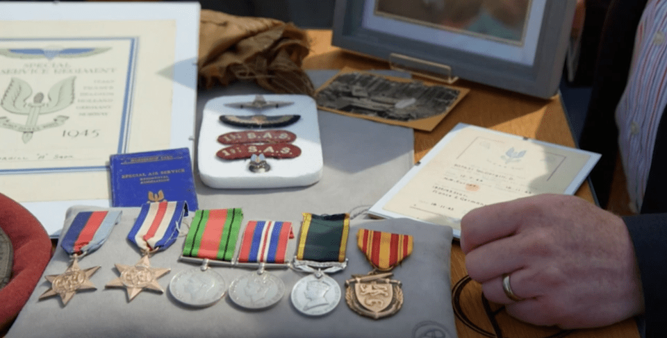 The collection included paperwork, medals, badges and photographs.