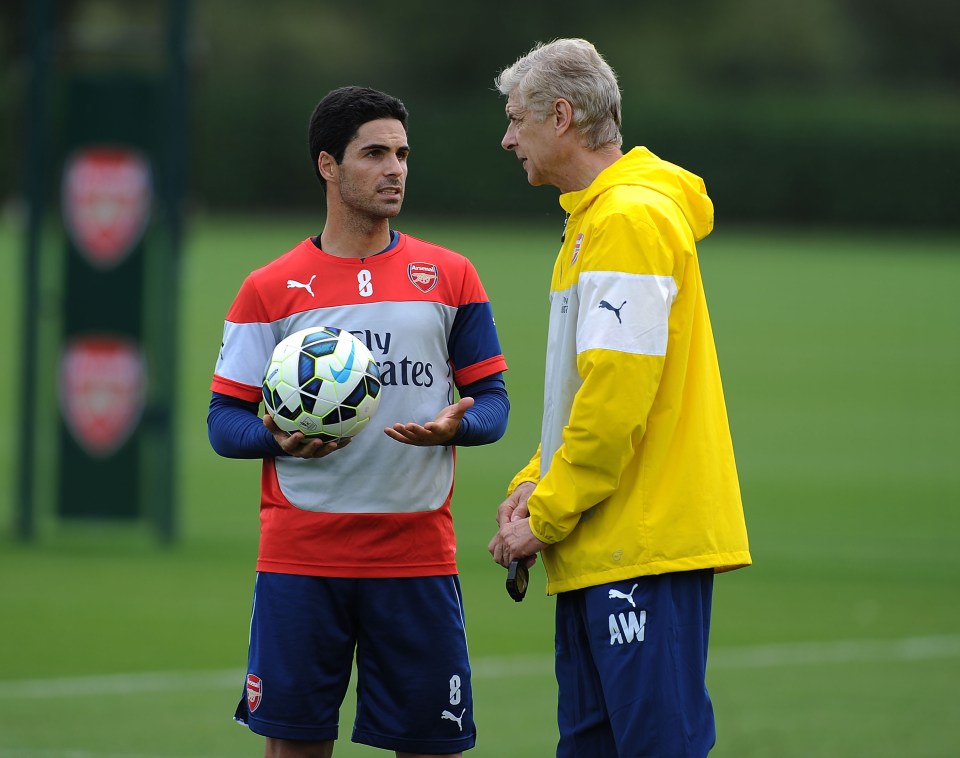 Arteta played under Wenger at Arsenal