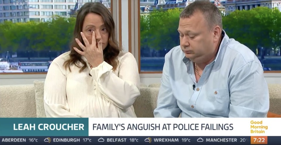 She was chatting to the grieving parents of murdered teenager Leah Croucher - and asked them ‘how do you cope?’