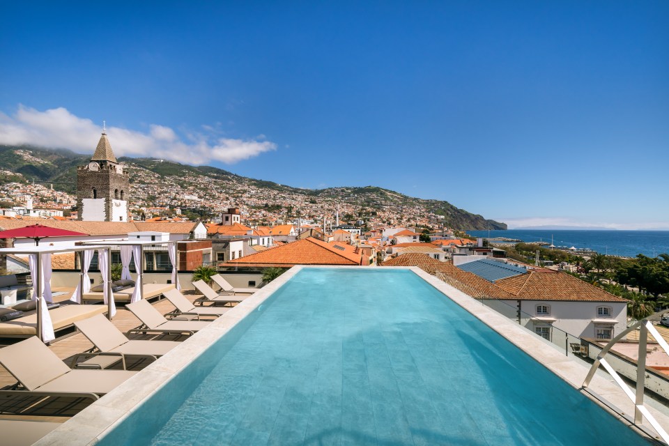 The 5* Barcelo Funchal Old Town hotel boasts a rooftop pool and bar area