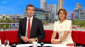 Ben Thompson and Sarah Campbell fronted this morning's BBC Breakfast - a further change amid programming disruption during the Olympics