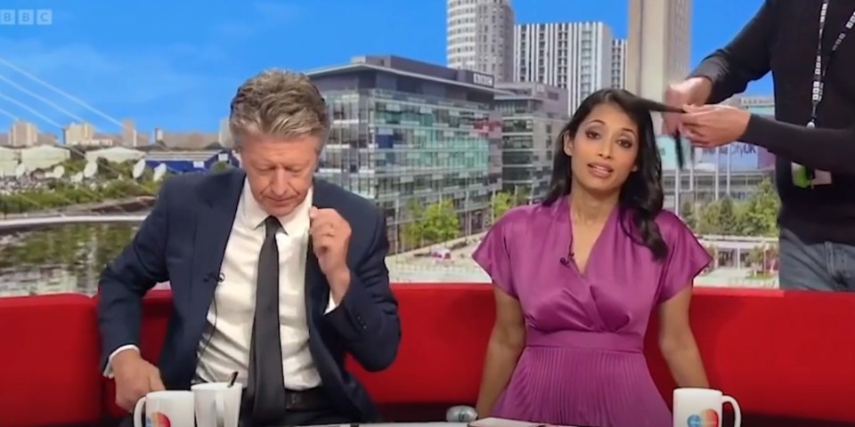 Luxmy Gopal's stylist was still on screen as the Beeb aired a preview clip of their morning show