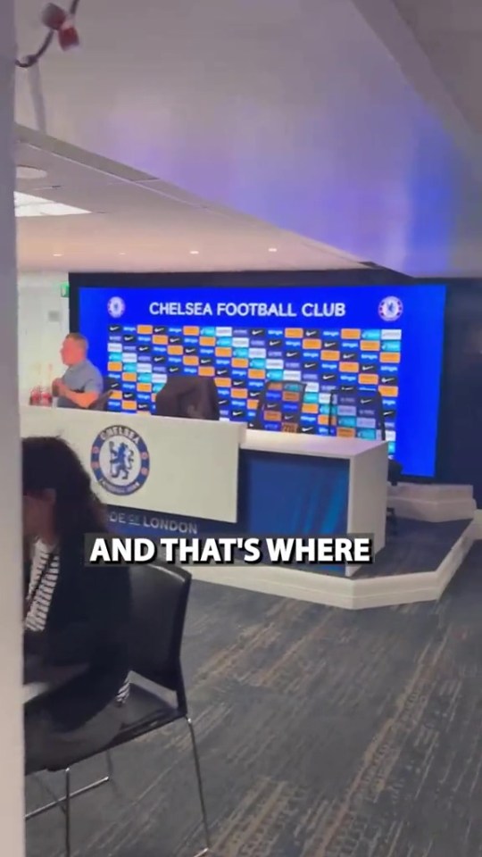 He showed his followers the press conference room at the stadium