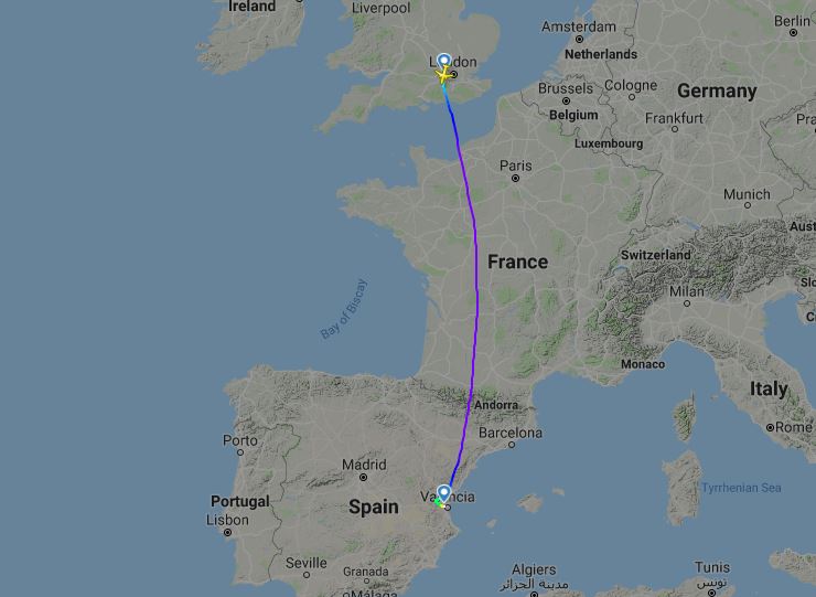 The flight was 184 miles from its destination when a loud bang was heard