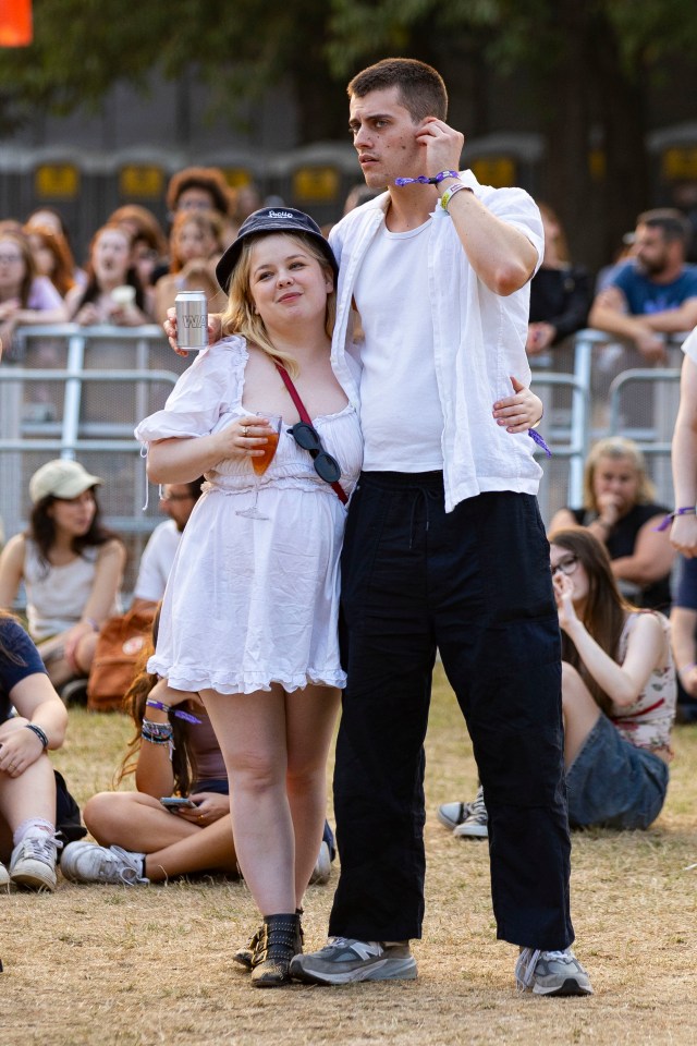 Nicola Coughlan was pictured cosying up to film producer Jake Dunn at East London’s All Points East Festival