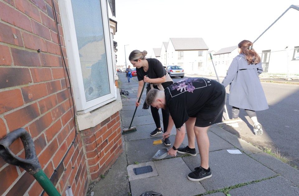 The local community in Middlesbrough turned out in force to clean up their streets