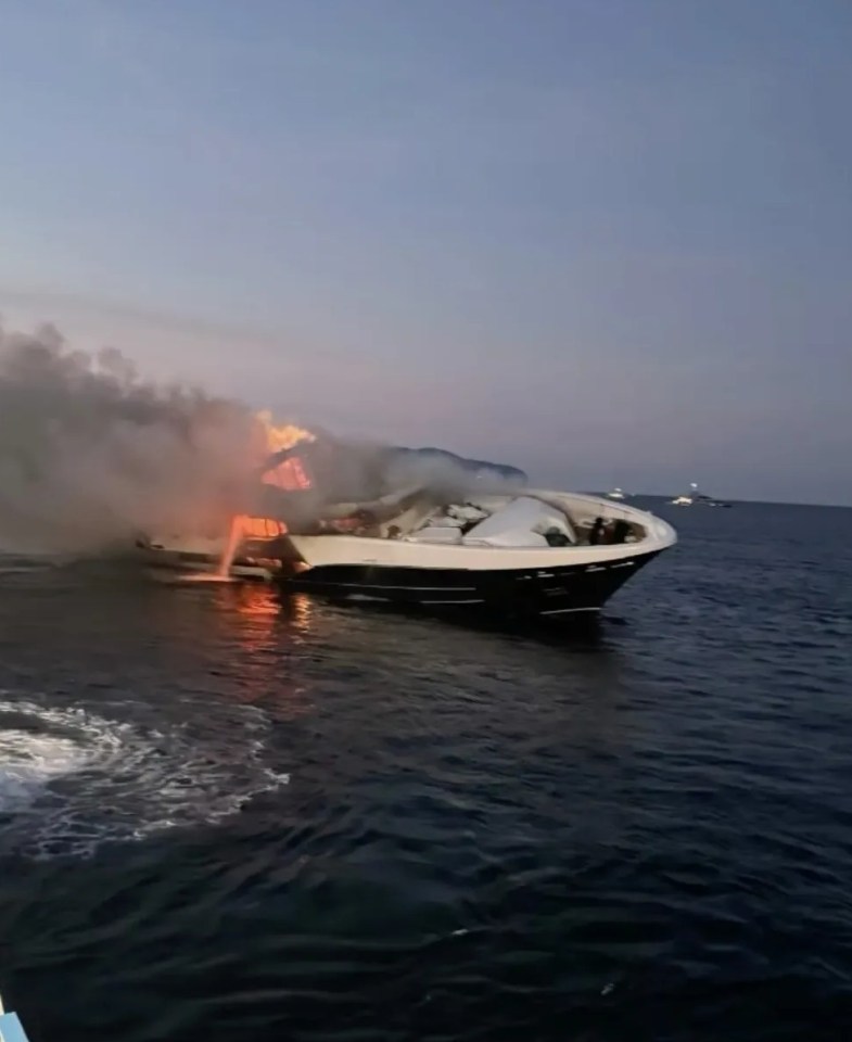 All 16 passengers managed to escape the flaming boat safely