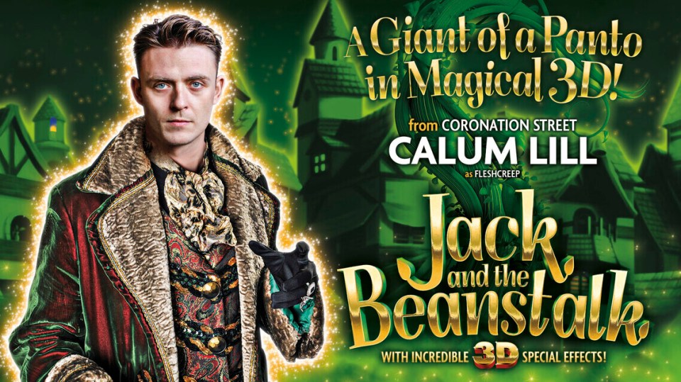 Calum lill  has signed up to star in Jack and the Beanstalk in Bournemouth