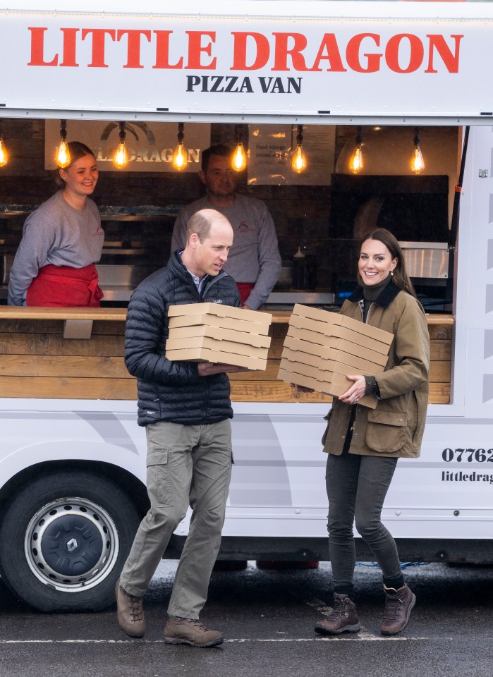 Kate and Wills met Peter when they spent £127.50 on 12 pizzas from his converted VW van in April last year