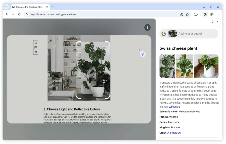 Google Lens comes to Chrome