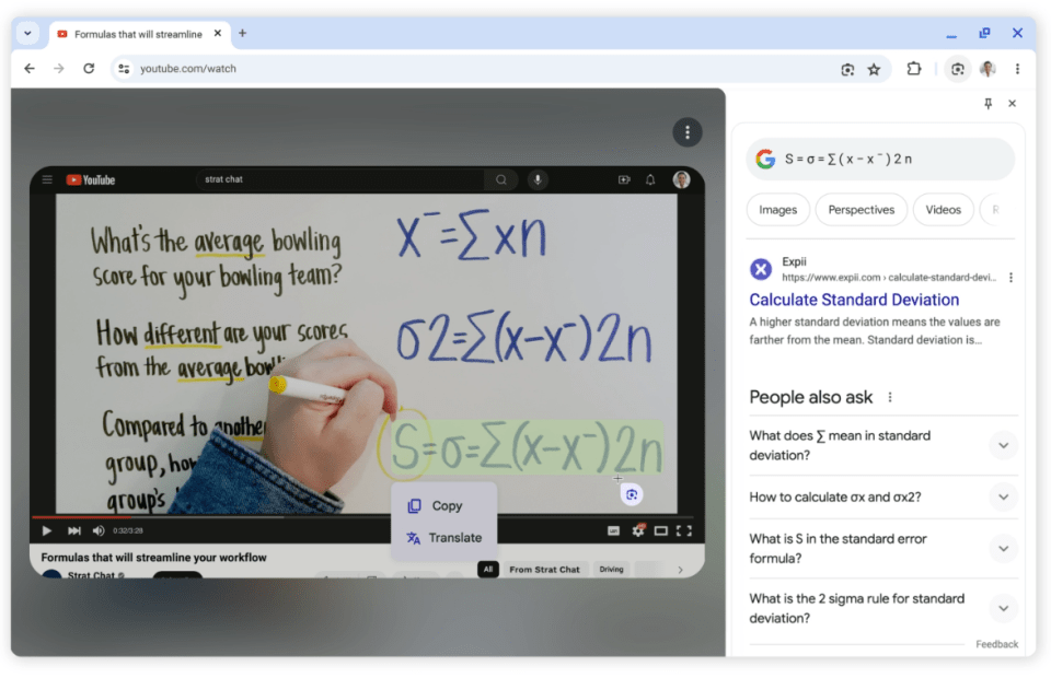 Lens can even understand text and formulas