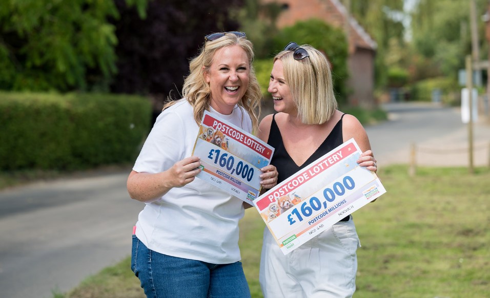 Sophie and Laura both won £160,000 each in the Postcode Lottery