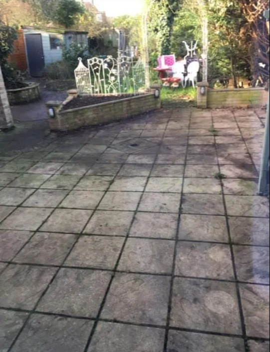 A homeowner shared the technique she used to transform her grimey patio