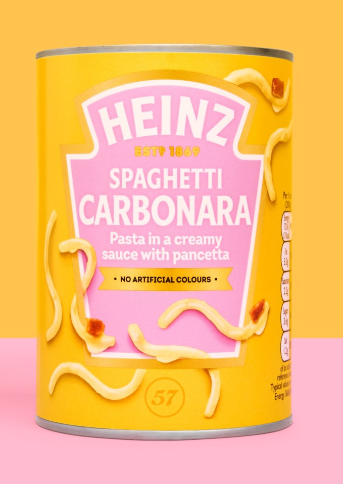 Heinz has launched spaghetti carbonara in a tin