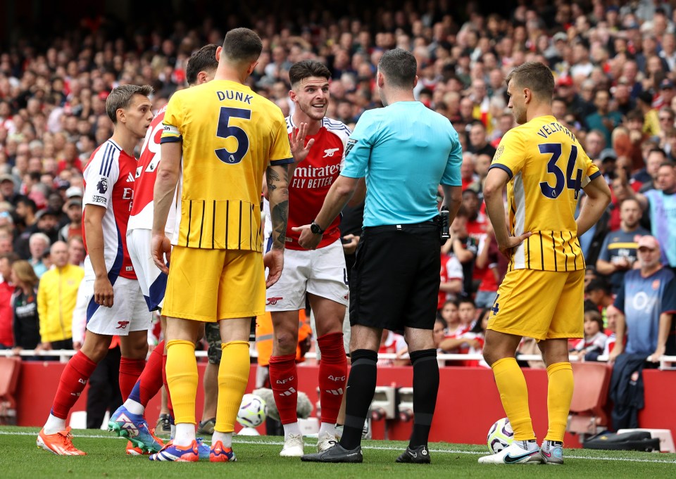 Declan Rice's stupid red card handed Brighton a way back into the game