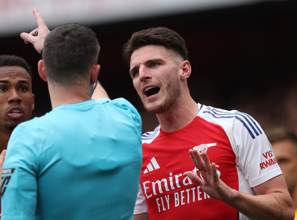 Declan Rice's stupid red card cost the Gunners dearly