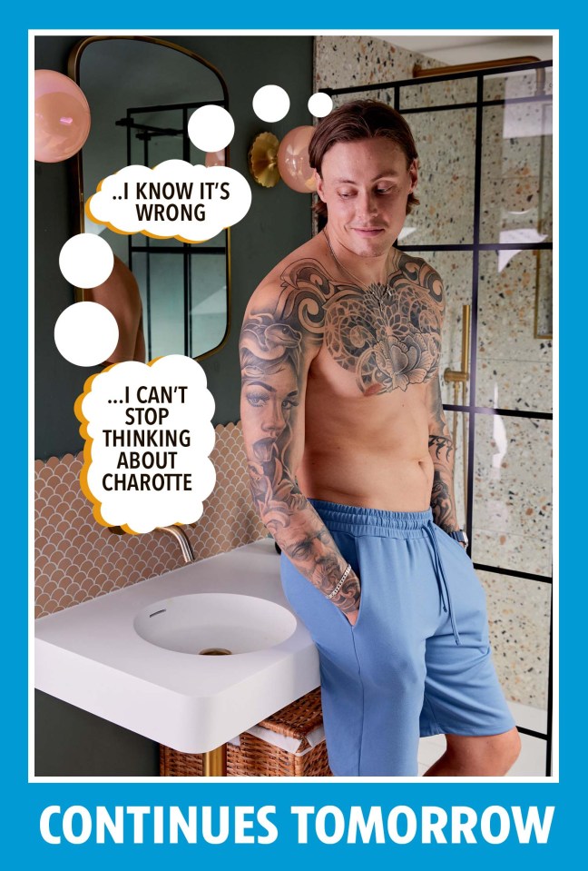 a shirtless man stands in front of a bathroom sink with a speech bubble saying " i know it 's wrong "