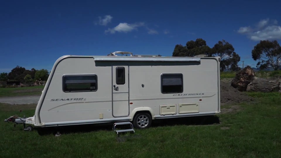 Zach and Freya ditched their home to live full time in a caravan