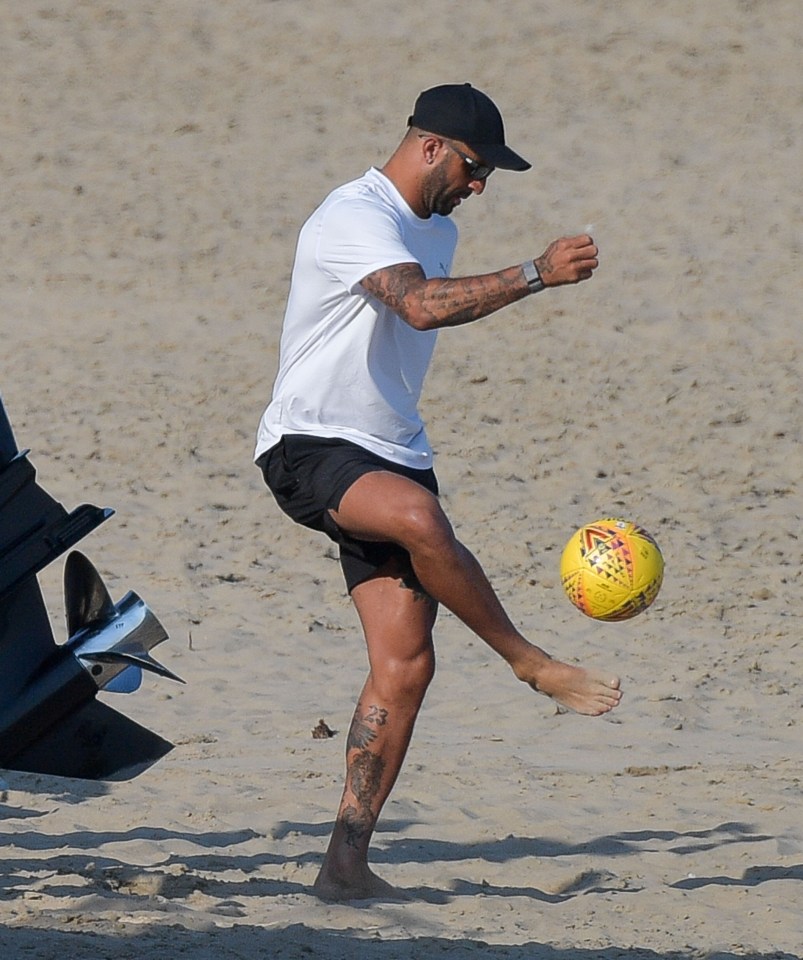 England ace Walker stays on the ball during a family holiday