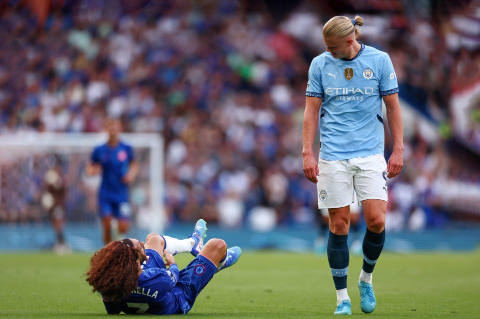 Haaland declined to help when Cucurella suffered cramp