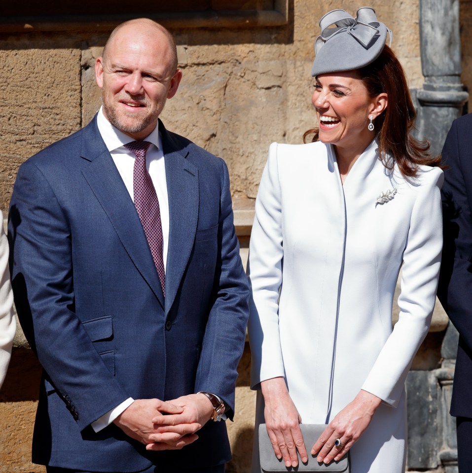 Robert pointed out we often see Kate sharing a laugh with other family members and the public. Pictured with Mike Tindall