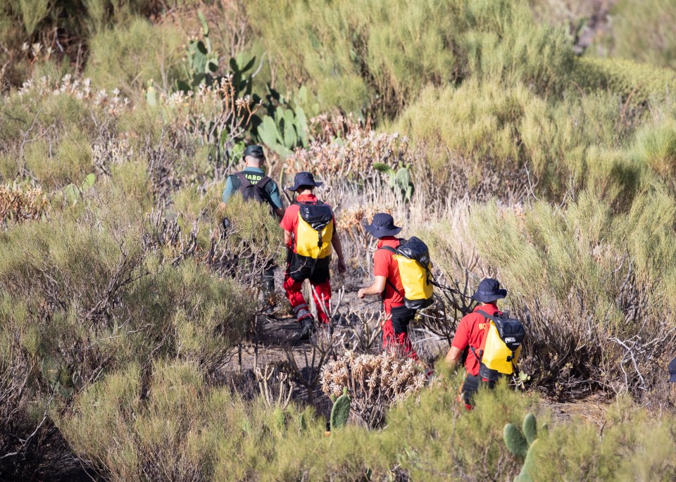 Emergency workers and members of the public joined forces to look for Jay in the mountainous area near Masca