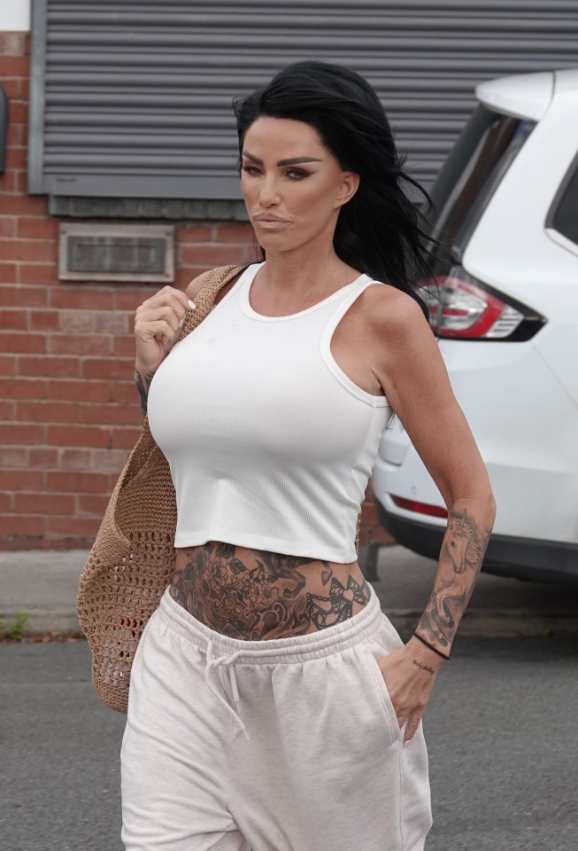 Katie Price showed off the results of her £10k facelift yesterday ahead of her court appearance today