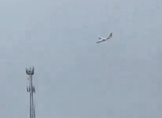 Footage captured the moment the plane started to go into free fall