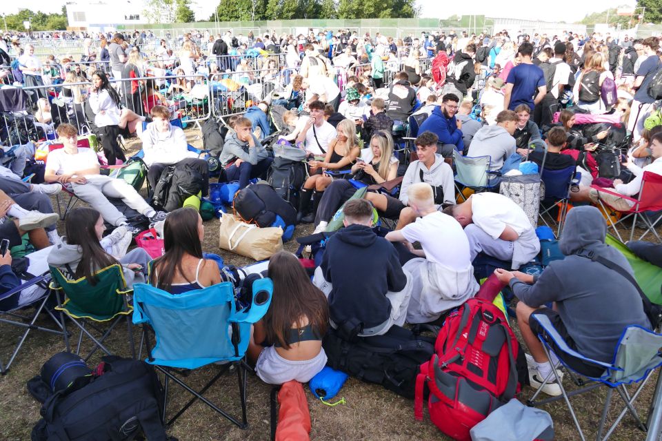 Festival-goers were keen to get the party started early