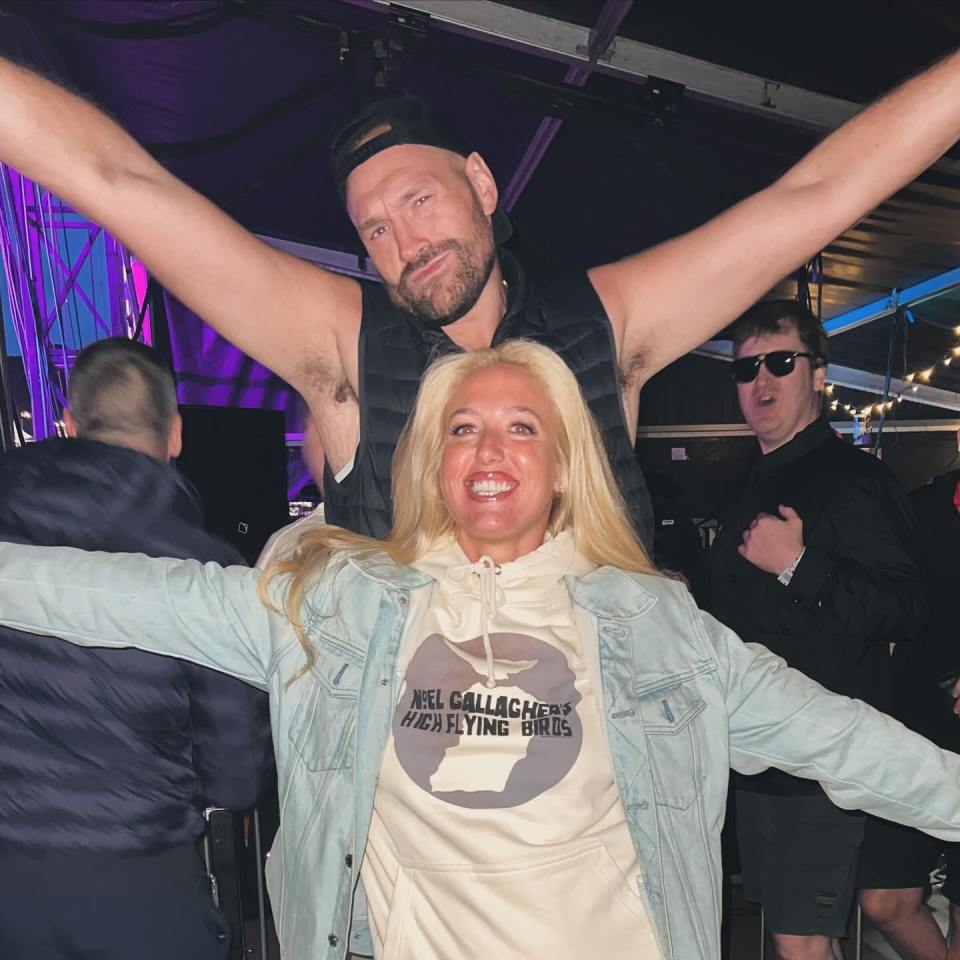 Paris and Tyson Fury enjoyed a rare night out as they attended Noel Gallagher's High Flying Birds tour