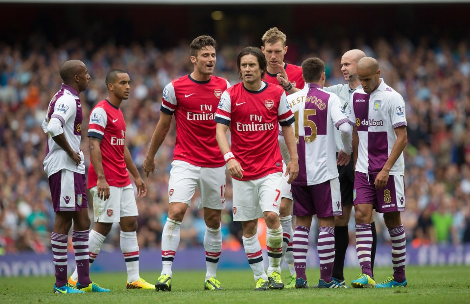 The Gunners suffered a 3-1 defeat to Aston Villa in 2013