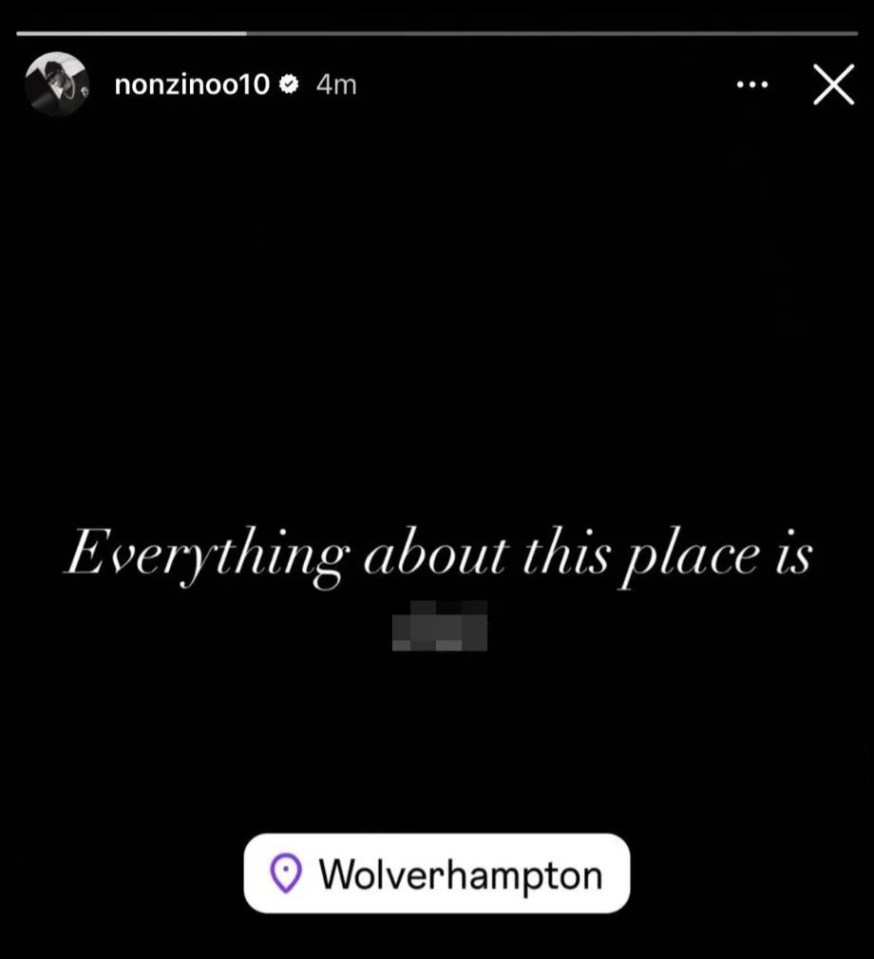 He labelled Wolverhampton 's***' after arriving in the city