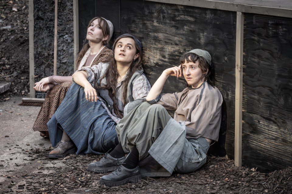 We’re brought into the lives of poor milkman Tevye’s family, where the marriage prospects of his three eldest girls (pictured) are talk of the town