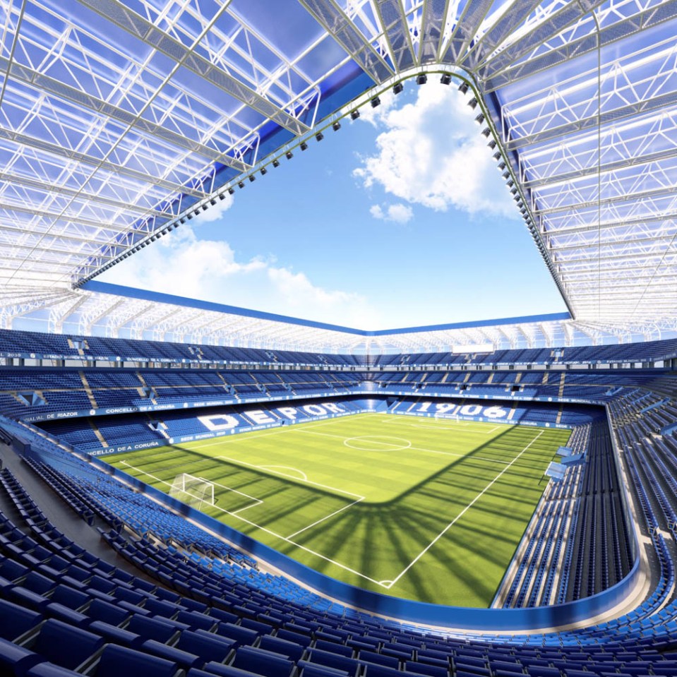 an artist 's impression of the new deportivo stadium