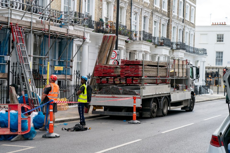 Scaffolding is being taken down for safety reasons