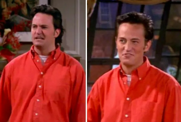 Chandler also loses weight and get a haircut all on the same night