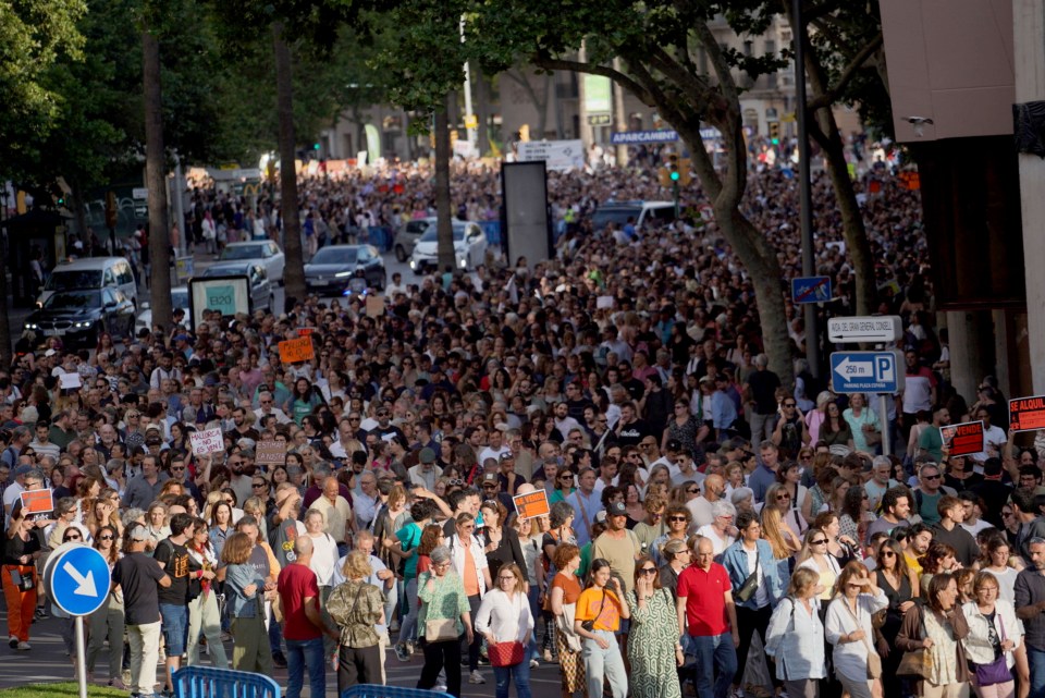 Thousands took to the streets of Majorca earlier this year to protest against 'over-tourism'