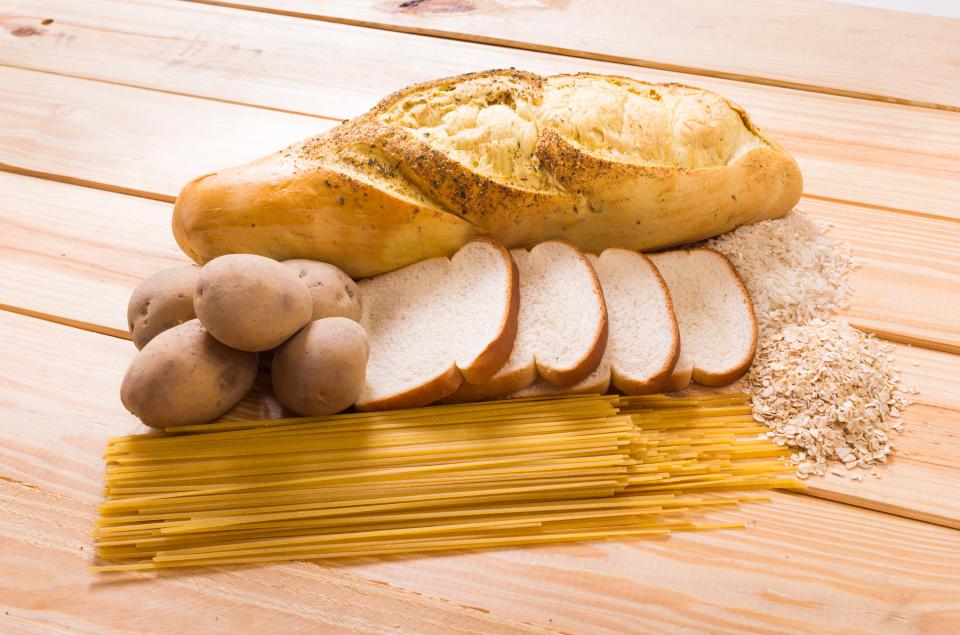 White bread, pasta and potatoes