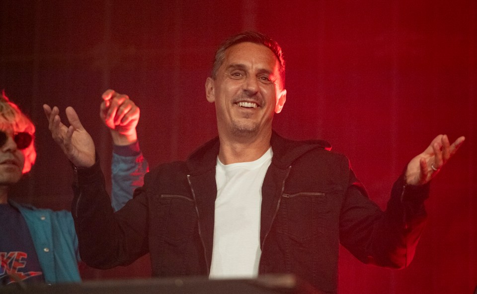 Gary Neville made his DJing debut