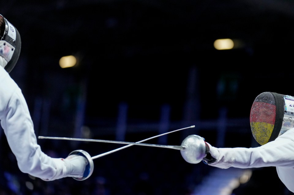 French competed against Germany’s Annika Zillekens in the women’s individual fencing portion just 24 hours ago