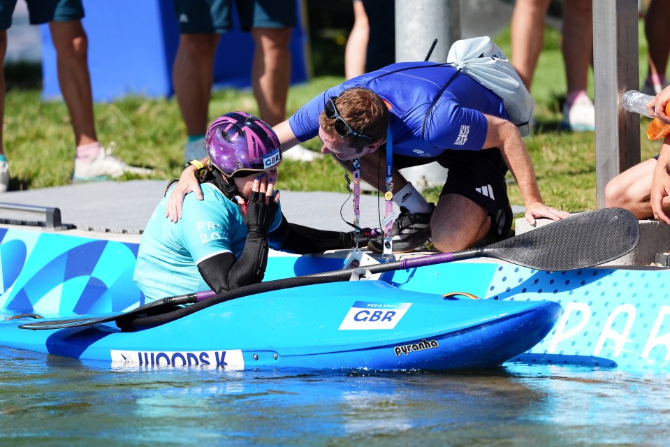 Kimberley Woods looked overcome with emotion after winning bronze