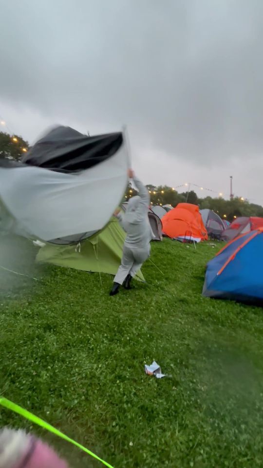 Tents were filmed flying off at Creamfields Festival