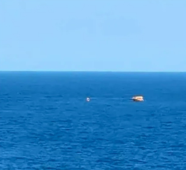 Passengers on the ship were able to see the search and rescue efforts